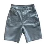 Bottega Desires Leather Shorts Grey
