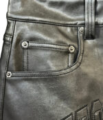 BOTTEGA DESIRES LEATHER SHORTS (GREY) - Image 3