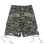 BOTTEGA DESIRES CAMO CARGO SHORTS